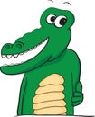Happy thumbs up alligator Royalty Free Stock Photo