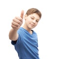 Happy thumbs up young boy Royalty Free Stock Photo