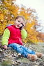 Happy Toddler talking on the phone