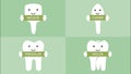 Happy tooth type with detail word - incisor, canine, premolar, molar, kind of teeth