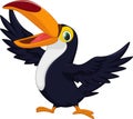 Happy toucan bird cartoon