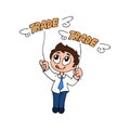 Happy Trader illustration Royalty Free Stock Photo