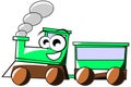 Happy train cartoon isolated