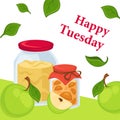 Happy Tuesday, apple jam or marmalade dessert