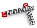 Happy tuesday crossword Royalty Free Stock Photo