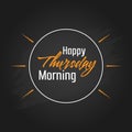 Happy Thursday Morning Vector Template Design