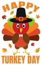 Happy Turkey Day funny cartoon illustration