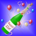 Happy Twenty First Shows Congratulation Congratulating And Party
