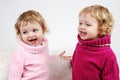 Happy twin girls Royalty Free Stock Photo