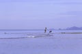 Happy two girls enjoying on the beach Royalty Free Stock Photo