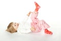 Happy two years old girl having fun Royalty Free Stock Photo