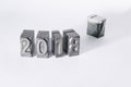Happy 2018 with types of press Royalty Free Stock Photo