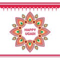 Happy Ugadi Gudi Padwa Hindu New Year Greeting Card Holiday Royalty Free Stock Photo