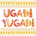 Happy Ugadi Gudi Padwa Hindu New Year Greeting Card Holiday Royalty Free Stock Photo