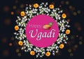 Happy Ugadi New Year's Day festival of Andhra Pradesh, Telangana, and Karnataka in India Royalty Free Stock Photo