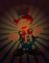 Happy Uncle Sam Vintage Background