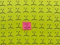 Happy and unhappy concept. Background of Sticky Notes. Royalty Free Stock Photo