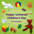 Happy Universal Children`s Day Graphic and Illustration