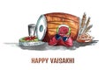 Happy vaisakhi or baisakhi festival card background