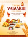 Happy Vaisakhi Punjabi festival celebration background Royalty Free Stock Photo