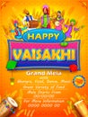 Happy Vaisakhi Punjabi festival celebration background Royalty Free Stock Photo