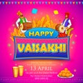Happy Vaisakhi Punjabi festival celebration background Royalty Free Stock Photo