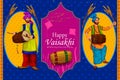 Happy Vaisakhi Punjabi religious holiday background for New Year festival of Punjab India Royalty Free Stock Photo