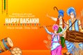 Happy Vaisakhi Punjabi spring harvest festival of Sikh celebration background