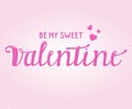 Happy Valentine Card with Brush Script Text