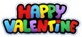 Happy Valentine cartoon sign