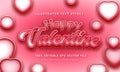 Happy Valentine 3d text style effect