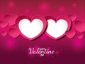 Happy valentine day card (twin heart of love)