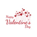 Happy valentine day. with creative love composition Royalty Free Stock Photo