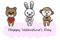 Happy valentine day giving animal concept. Bear and heart