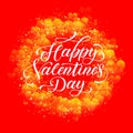 Happy Valentine day golden hearts pattern greeting card Royalty Free Stock Photo