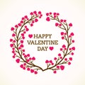 Happy valentine day greeting design Royalty Free Stock Photo