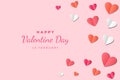 happy valentine day greeting hearts vector design. valentine day. 14 february Royalty Free Stock Photo