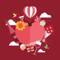 Happy Valentine Day icon design Royalty Free Stock Photo