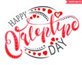 Happy valentine day lettering
