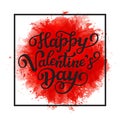 Happy Valentine` Day lettering text