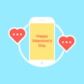 Happy valentine day like messaging Royalty Free Stock Photo