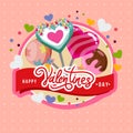 Happy valentine day lollipop card