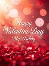 Happy Valentine Day My Hubby Love Message Royalty Free Stock Photo