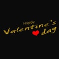 Happy valentine day text. valentine card with lettering. valenti