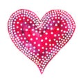 Happy Valentine Day! Watercolor painted heart, element for your lovely design.Watercolor illustration for your card or poster Royalty Free Stock Photo