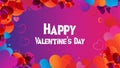 Happy Valentine Day web banner in trendy desire gradient colors