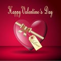 Happy valentine heart card Royalty Free Stock Photo