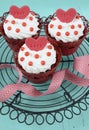 Happy Valentine red velvet cupcakes