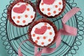 Happy Valentine red velvet cupcakes