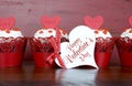 Happy Valentine red velvet cupcakes